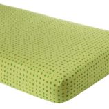 Crib Fitted Sheet (Green With Green Dot)